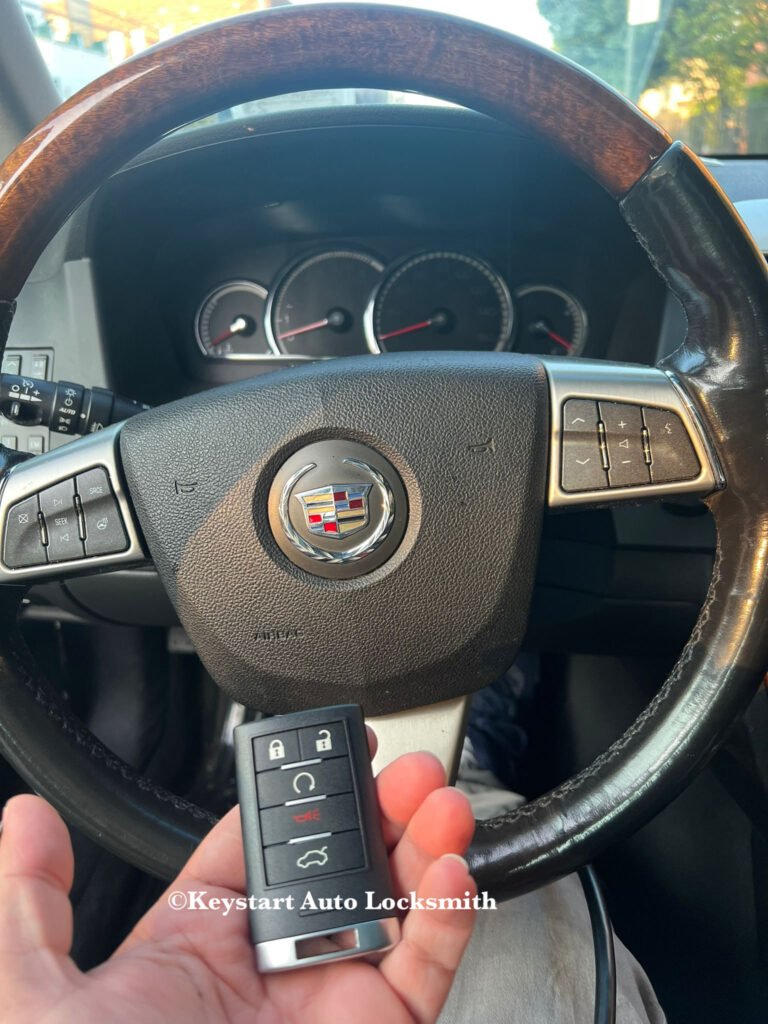 car locksmith is making a key fob replacement in Porter Ranch, Los Angeles, CA