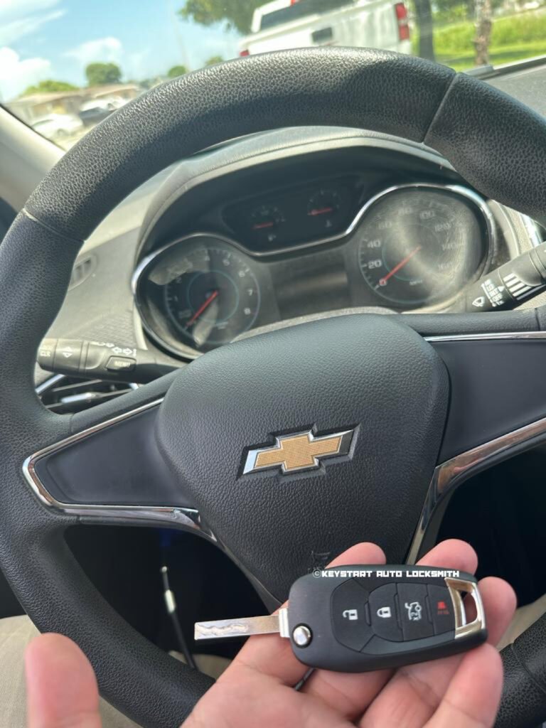 car locksmith is making a key fob replacement in Studio City, Los Angeles, CA