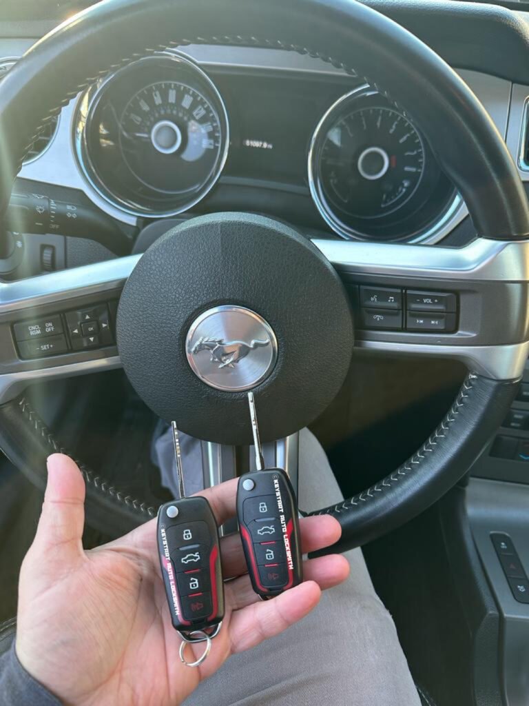 Ford flip key fob replacement LA - keystart Auto Locksmith car locksmith is making a key fob replacement in Woodland Hills, Los Angeles, CA