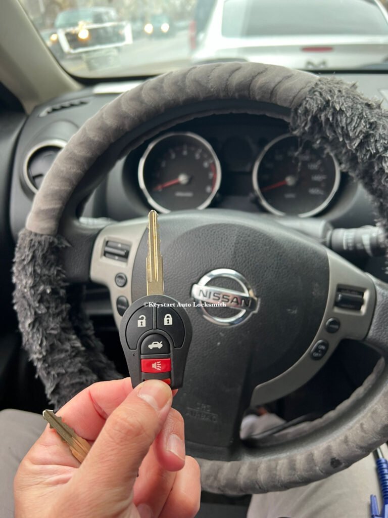 car locksmith is making a key fob replacement in Mission Hills, Los Angeles, CA