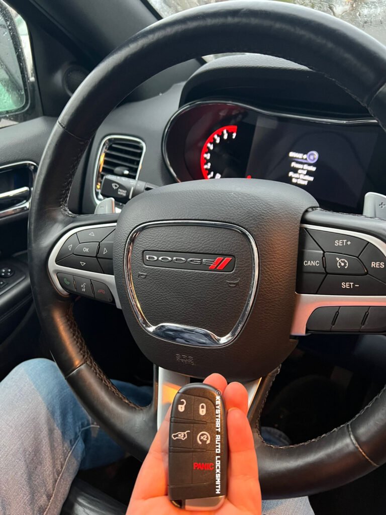 Dodge smart key replacement LA - keystart Auto Locksmith car locksmith is making a key fob replacement in Santa Monica, Los Angeles, CA