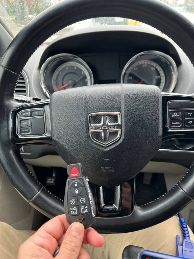 Dodge key fob replacement LA - keystart Auto Locksmith car locksmith is making a key fob replacement in Sunland Tujunga, Los Angeles, CA