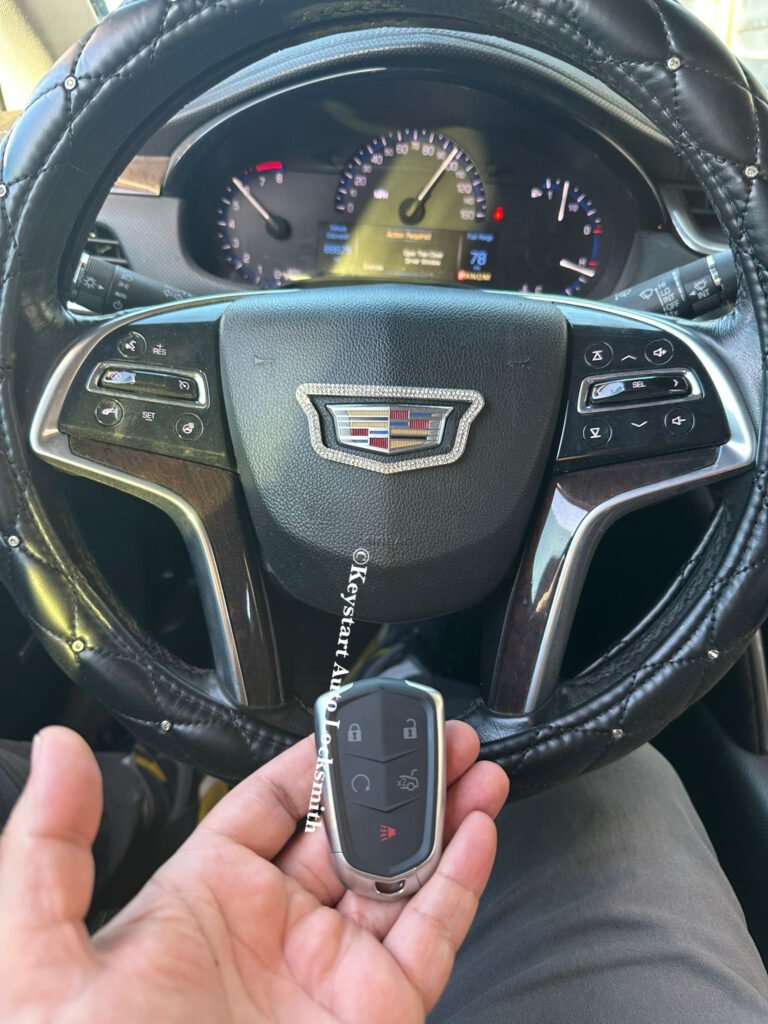 car locksmith is making a key fob replacement in Altadena, Los Angeles, CA