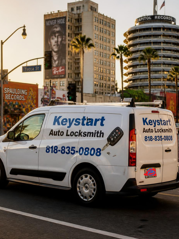 818-835-0808 5 - keystart Auto Locksmith - keystart Auto Locksmith Locksmith helping with a car lockout Burbank